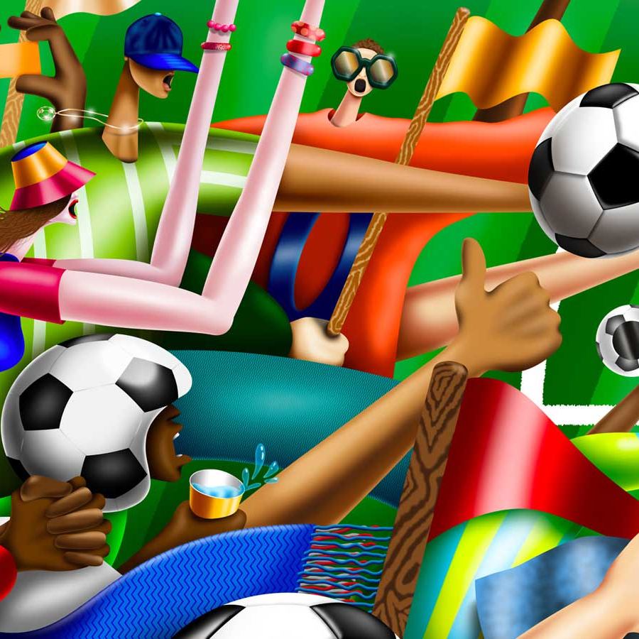 Soccer Fans Illustration
